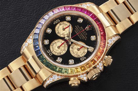 rolex daytona rainbow diamond replica|rolex rainbow daytona original price.